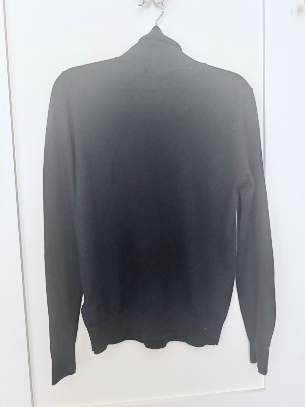 Massimo Dutti Black Silk Merino Wool Turtleneck Sweater S Like New - Picture 2 of 6